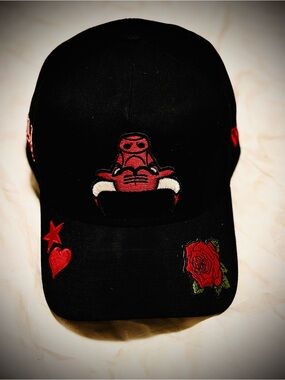 Custom Chicago Bulls NBA New Era 9Forty A-Frame Black & Red